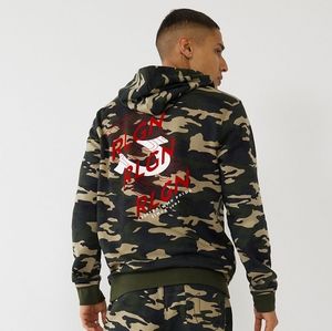 LARGE True Religion Camo Zip-Up Logo Hoodie NWT HTF